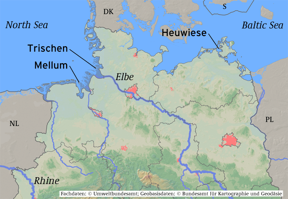 Map of the sampling sites