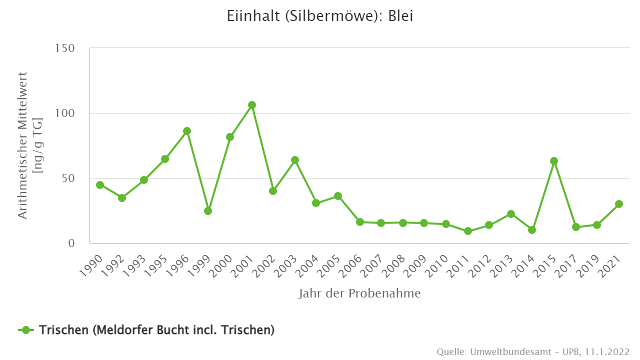 Blei wird im Nahrungsnetz nicht angereichert